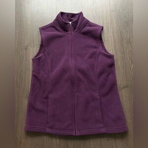 Womens L.L. Bean Purple  Fleece Vest